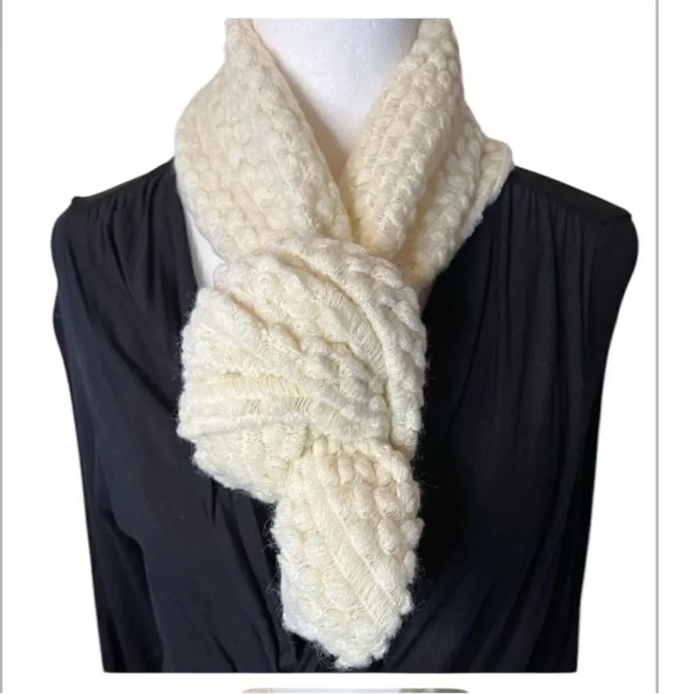 NWOT cute off white versatile  infinity scarf